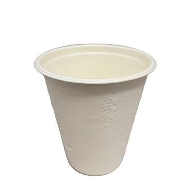 China 100% Biodegradable Wholesale Bagasse Pulp Biodegradable Sugar Cane 8oz Disposable Cup For Drinks Water Cup for sale