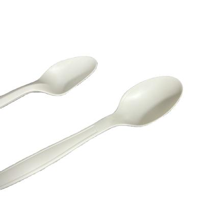 China 100% Biodegradable Disposable Corn Starch Plastic Spoon for sale