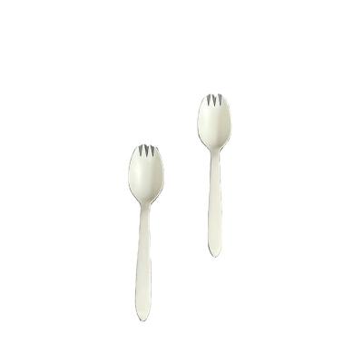 China Cheap Disposable Biodegradable Compostable Cornstarch Plastic Tableware Disposable Spoon And Forks for sale