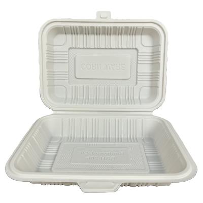 China 100% Disposable Disposable Food Container Cornstarch Takeout Box for sale