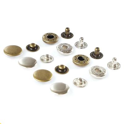 China 10MM 9MM Washable Wholesale Brass Silver Snap Fastener For Jeans for sale