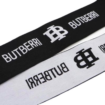 China Wide Printed Colored Logo Elastic Band Strap Nylon Sport Shirt Swimwear Elastic Custom Underwear for sale