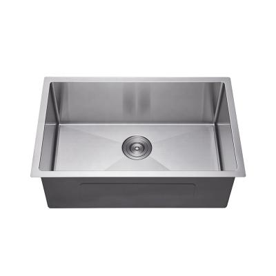 China Durable Single Bowl Without Faucet SUS304 SUS304 Sink Stainless Steel Undermount Go Down Handmade Farmhouse Kitchen Sink Supplier for sale