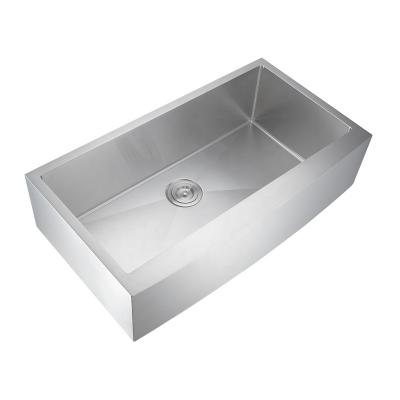 China Without Faucet 36x20 Inch Large Stainless Steel Handmade Sinks Farmhouse Single Apron Front Undermount Kitchen Sink for sale