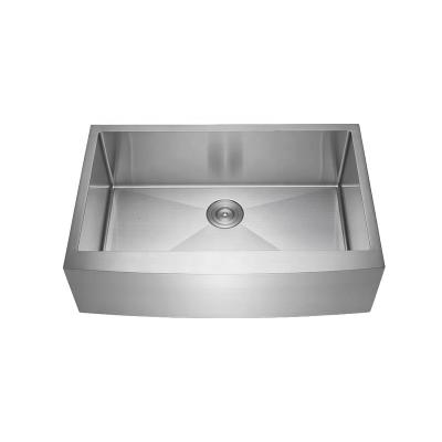 China Without Faucet Hand Hammered Stainless Steel Single Bowl Farmhouse Apron Front Undermount Kitchen Sink for sale