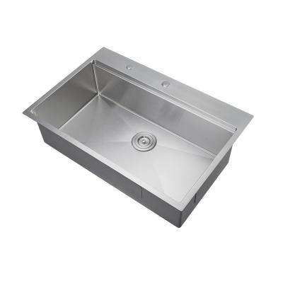 China Without Faucet 304 Stainless Steel Single Bowl Kitchen Sink Topmount Drop In Sinks for sale