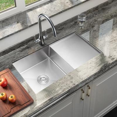 China Without Faucet Custom Handmade Single Bowl Stainless Steel Undermount Kitchen Sink With Drainer for sale