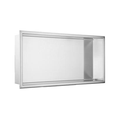 China Modern Rectangular 24x12 Inch Recessed Stainless Steel Bathroom Shower Wall Niche for sale