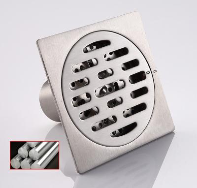 China Gold Bathroom Kitchen Shower 304 Stainless Steel Modern Linear Casting Brass Floor Drain for sale