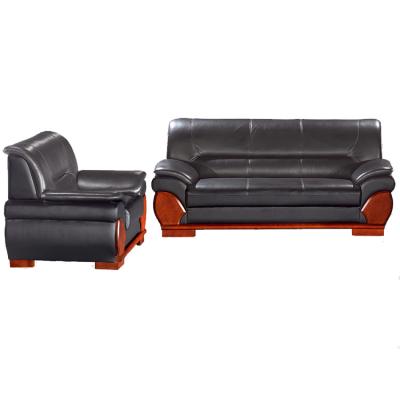 China Sectional Wooden Executive Sofa Meeting Room Office Sofa Solid Leather/PU E6343 for sale