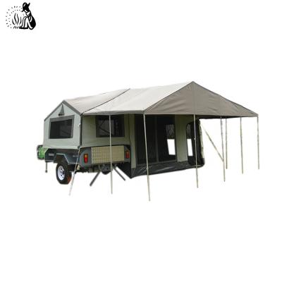 China Waterproof Steel Pole Family Travel 4 Person Trailer Camper Tent for sale