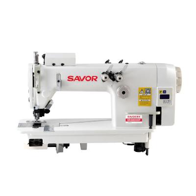 China SR3800DP 2 needles chainstitch programmable direct drive industrial sewing machine with puller for sale