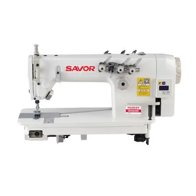 China SR3830D Programmable Three-needle Chainstitch Sewing Machine Direct Drive Industrial Sewing Machine for sale