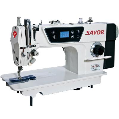 China SR9100 programmable single needle lockstitch industrial sewing machine with needle postiton for sale