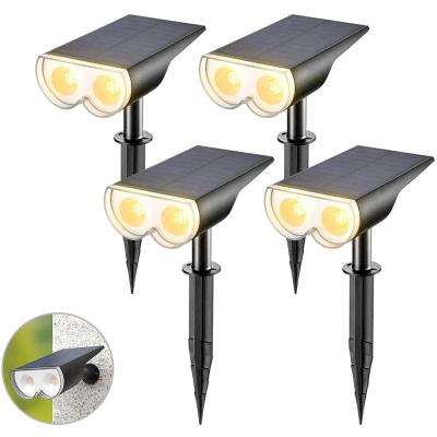 China PP Solar Garden Lights Outdoor Waterproof Led 2 in 1 Outdoor Solar Garden Spotlights Landscape Lighting for sale