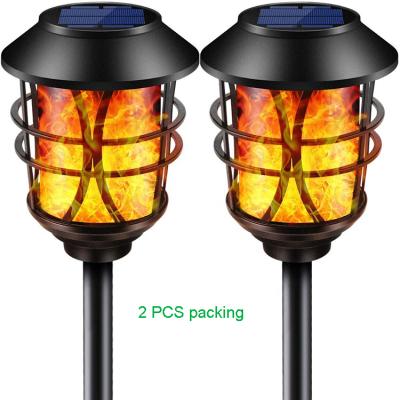 China Outdoor Solar Torch Light Waterproof 96 Tempered Glass Led Solar Flame Lights Garden Landscape Lawn Lamps for sale