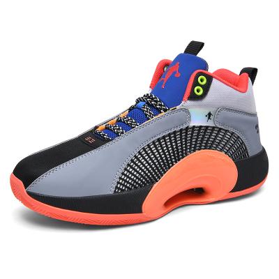 China New Breathable Trend Direction Unique Male Sport Shoes Style Logo Breathable Air Basketball Shoes Custom Made for sale