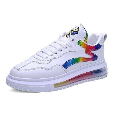 China Fashion Trend Quality Original Fashion Male Casual Shoes Air Cushion Rainbow Sole Board Shoes Mens Sneakers for sale