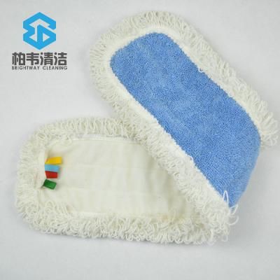 China Sustainable Floor Cleaning Microfiber Fringed Mop Pads for sale