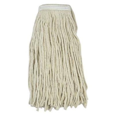 China Sustainable cut end natural white friction spinning mop head 100% wet cotton mop head industrial refill mop for sale