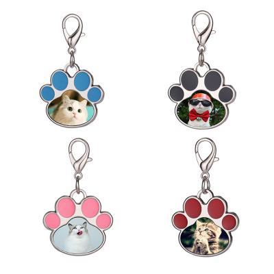 China Custom Newcomer DIY Cat Paw Shape Sublimation Blank Dog Tag for sale