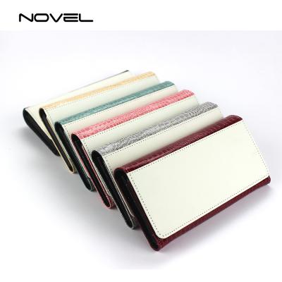 China Diy DIY Sublimation Blank Crocodile Trifold Wallet For Lady Women Long Hand Wallet for sale