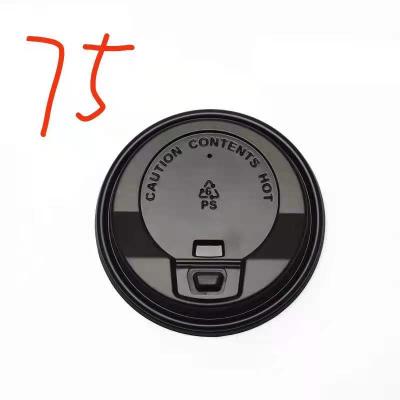 China WHOLESALE Non Spill Diameter 75mm 80mm 90mm Coffee Cup Use Leak Proof Material Disposable Plastic Lid Cap for sale