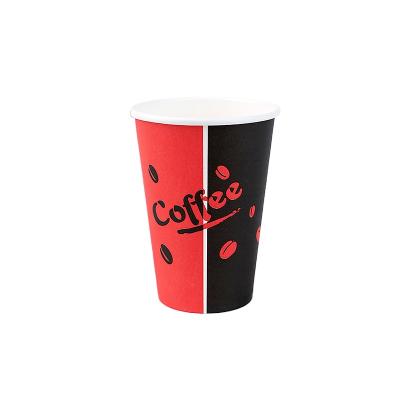 China Customizable Wholesale Disposable Paperboard Cup Roll Up Raw Material Paper Fan Single Wall Paper Cups For Hot Drinks for sale