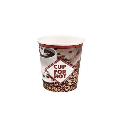 China Hot Selling Customizable Disposable Single Wall Small Size 4oz Paper Cup For Coffee Packaging for sale