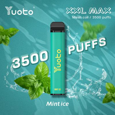 China new Yuoto XXL MAX 3500 Puffs Disposable Vape mint coil puff mint ice flavors for sale