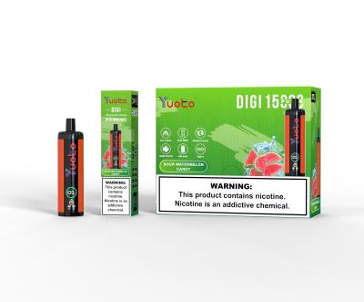 China Yuoto DIGI 15000 Puffs Double Mesh Coil Duurzame wegwerp vape Te koop