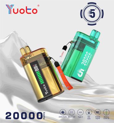 China Yuoto 20000 puffs wegwerp vape met een transparante olietank Te koop