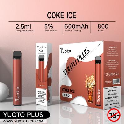 중국 800 퍼프 흡연 기화기 펜 2.5ml 액체 600mah 배터리 판매용