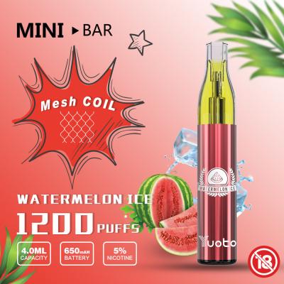 China Yuoto Mini Bar E Cigarette Vape Pen 1200 Puff With 2%,5% Nicotine for sale