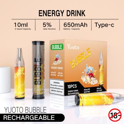 China Yuoto Bubble Disposable Vape Kit 4000 Puffs 10ml rechargeable type c 650mAh for sale