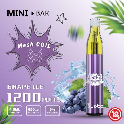 Cina Capacità del soffio 4ml della penna 1200 di Yuoto Mini Bar Disposable Vape in vendita