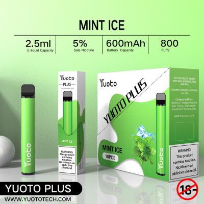 China Yuoto Plus 800 Puffs Vape , 2.5ML Disposable Electronic Vaping Device for sale