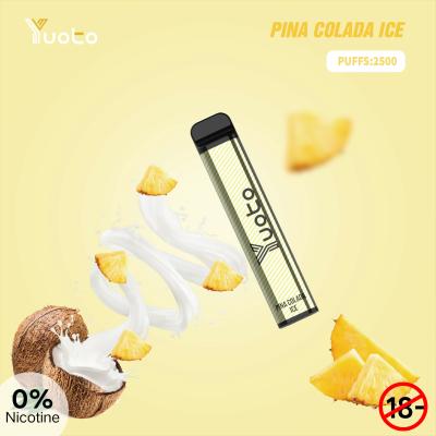 Chine SS304 Yuoto XXL 2500 souffle batterie jetable de Vape 1650mAh pour détend la barre de souffle à vendre