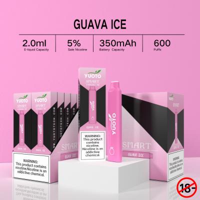 Chine Vaper à fumer la goyave jetable futée de système de cosse de Yuoto glacent 600 souffles 12 couleurs à vendre