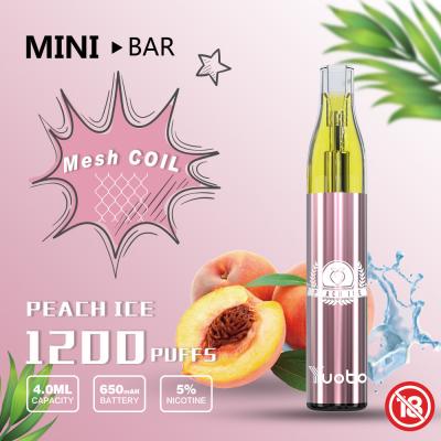 China MiniBar 1200 Puff Yuoto Disposable Vape 15flavor E-Juice 4.0ml Battery 650mAh for sale