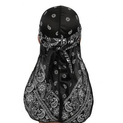 China Eco-Friendly Skull For Men Waves Women Make Rags Headwraps With Wave 2 Stocking Hats Silky Paisley Durags for sale