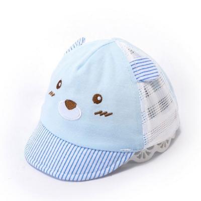 China Custom Wholesale Lovely Summer Cotton Embroidery Sun Hats Breathable Mesh Rope Bucket Windproof Hat for sale