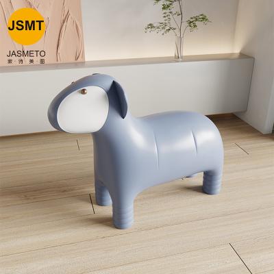 China Designer Cartoon Shape Shoe Stool Sheep Pillar Changing Resting Stool Animals Modern Creative Sheep Sofa Seat Kids Animal Stool for sale