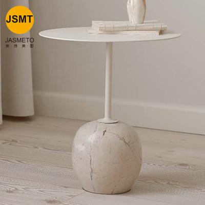 China Fashion High-end Nordic Creative Design Round Tea Table Marble Top Marble Ball Shape Low Contemporary Coffee Table for sale