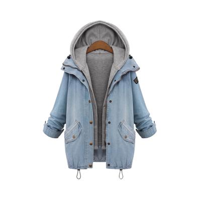 China QUICK DRY JK131 - New Fashion High Quality Women Long Jean Denim Jacket for sale