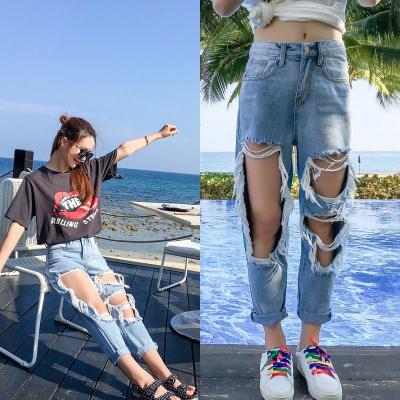 China VF041- QUICK DRY newcomer hollow out zipper casual jeans for women high waist jeans women women jeans for sale