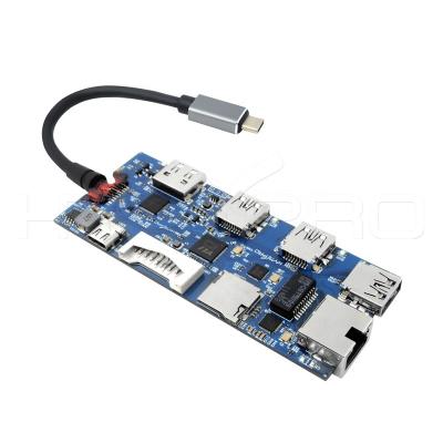 China Support 10/100/1000Mbps High Resolution Bandwidth USB 3.0 3 Port Charging Type C Hub PCB PD 20V 5A Panel for sale