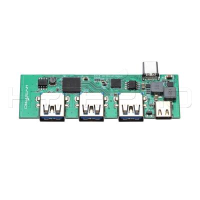 China Ultra Thin USB 3.0 PD Power 4 Port Type C Hub Charging PCB With Circuit Design for sale