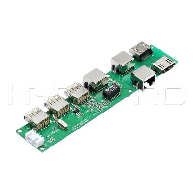 China Data Transfer Hytepro USB Hub Ethernet Adapter PCB 7 Port USB 2.0 PCB Board for sale