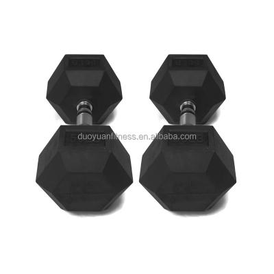 China Color Hex Rubber Dumbbells Rubber Coated Dumbbell DY-YL for sale